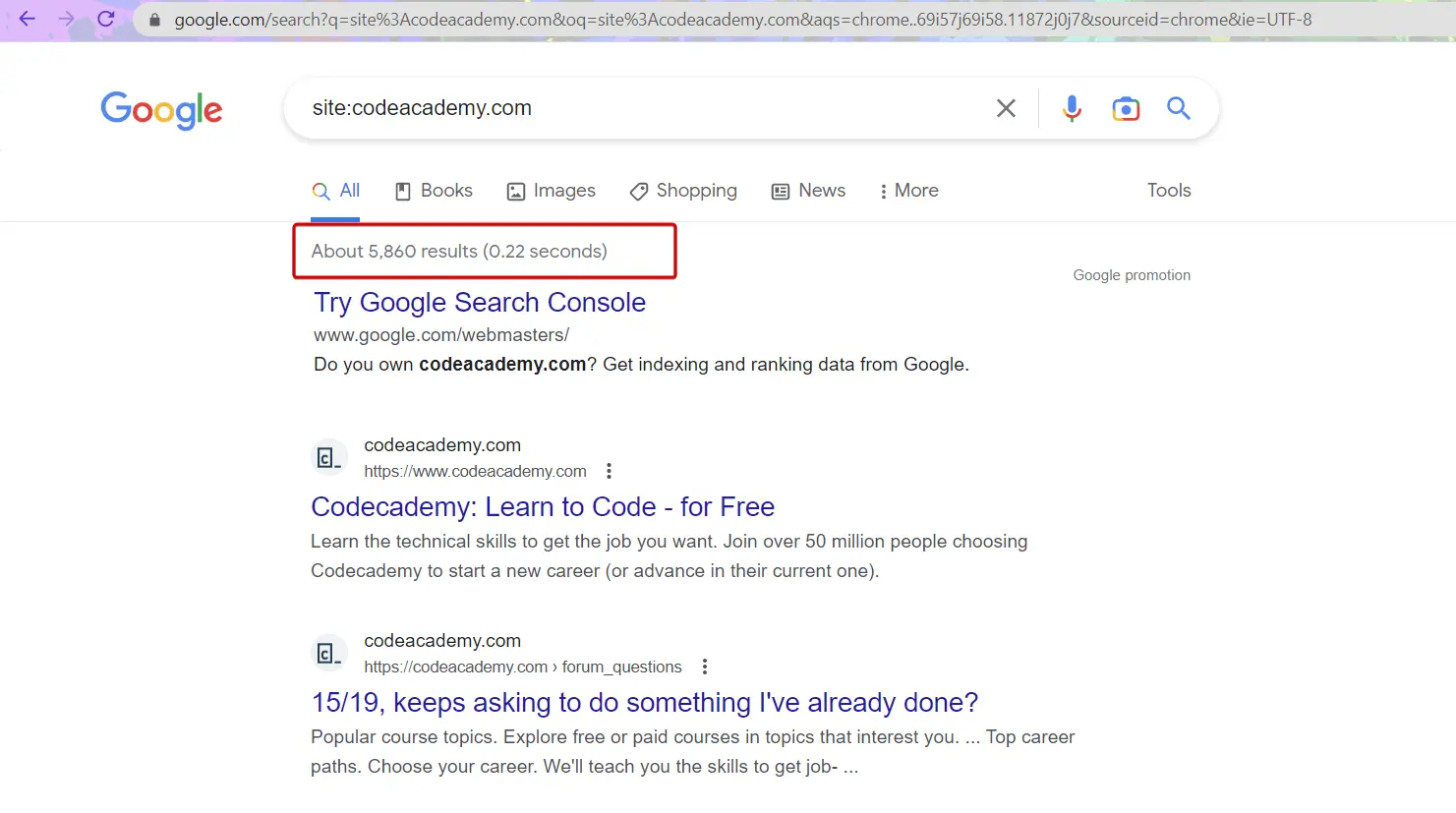 Indexing Status