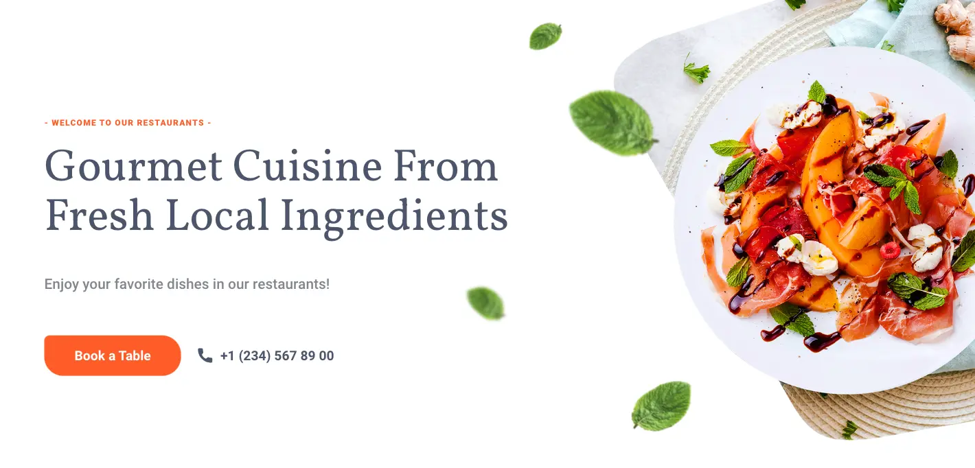 Головний екран https://restaurants.weblium.site/