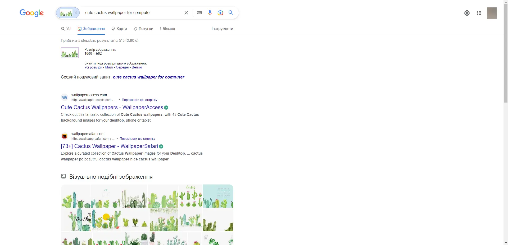 Google пошук за картинками