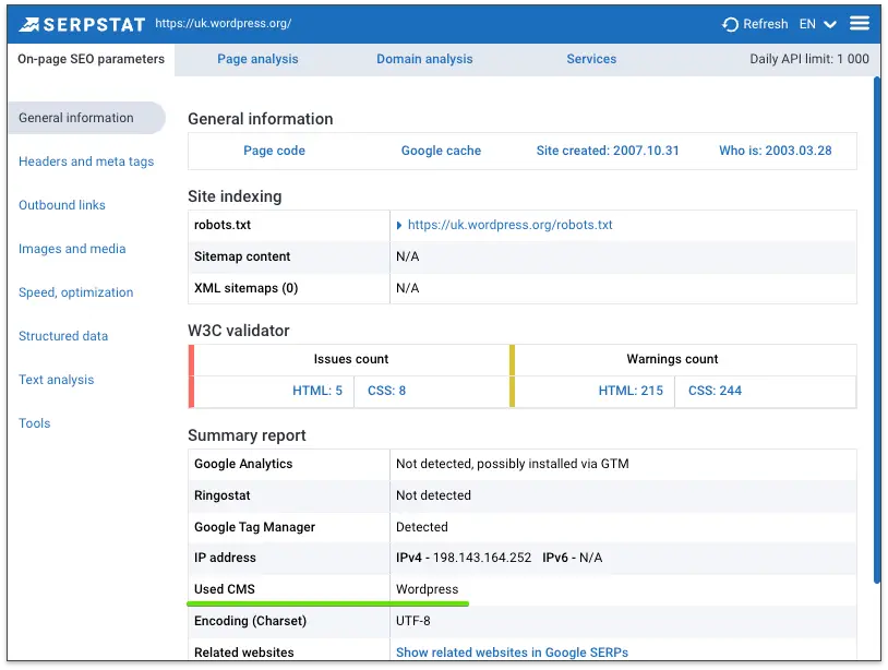 Website SEO Checker extension