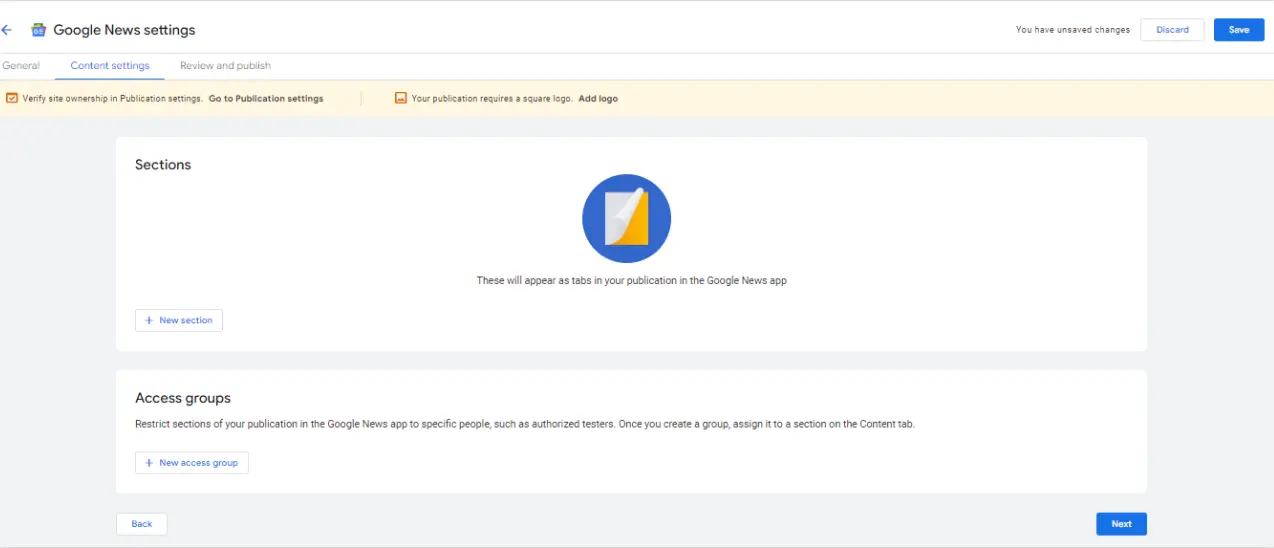 Google News settings