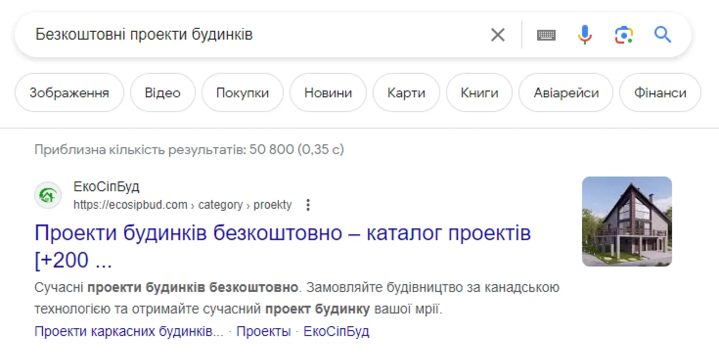 Структурований сніпет (Structured snippet)