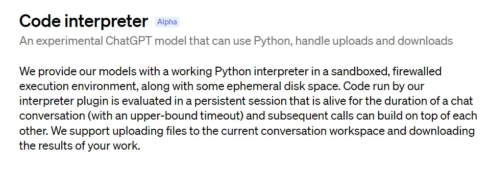 Code interpreter