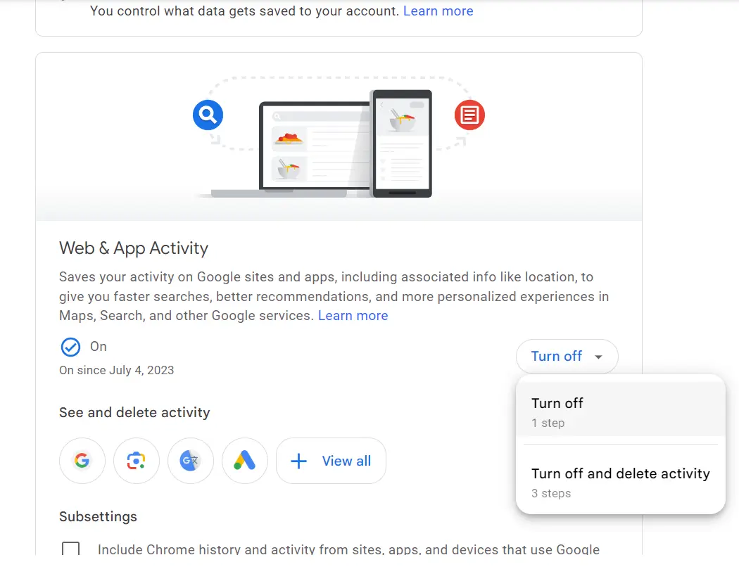 Web and App Activity