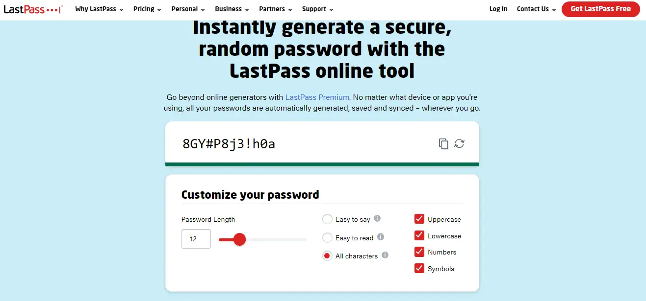 LastPass Password Generator