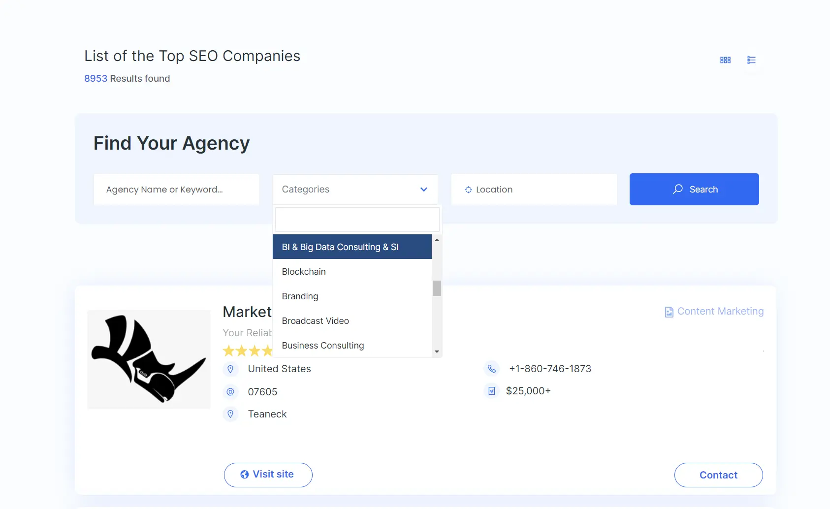 SEO agency rating