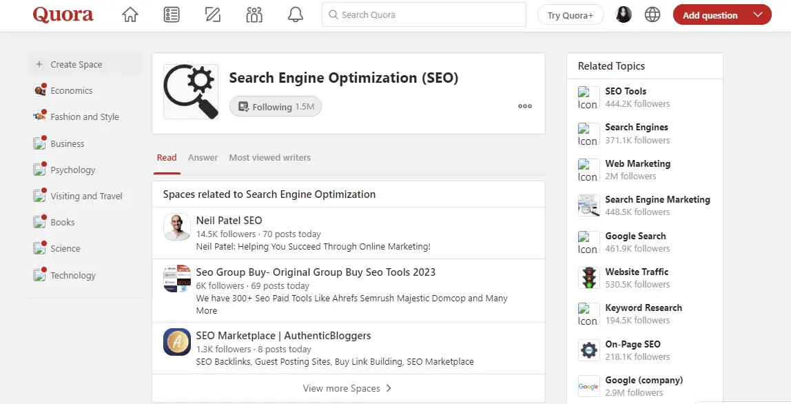 Space Search Engine Optimization (SEO) Quora