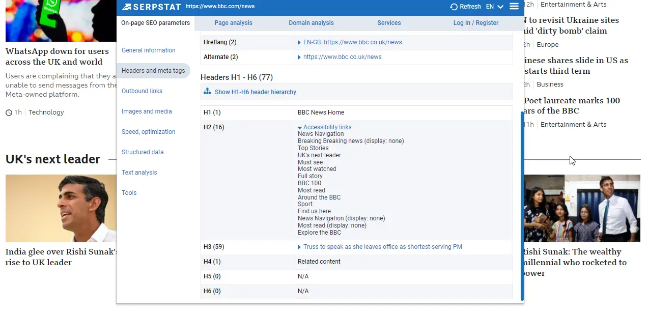 Serpstat SEO Checker