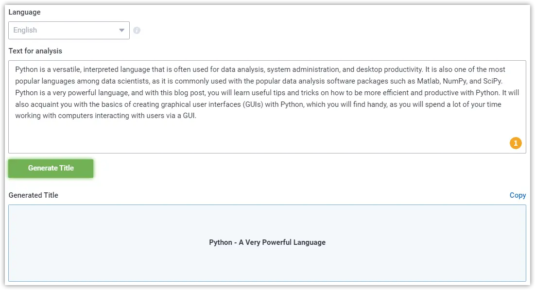 Title and Description meta tags generation