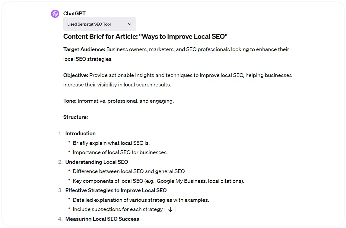 Creating a content brief for a copywriter