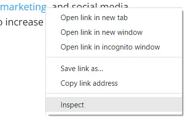 Inspect option image