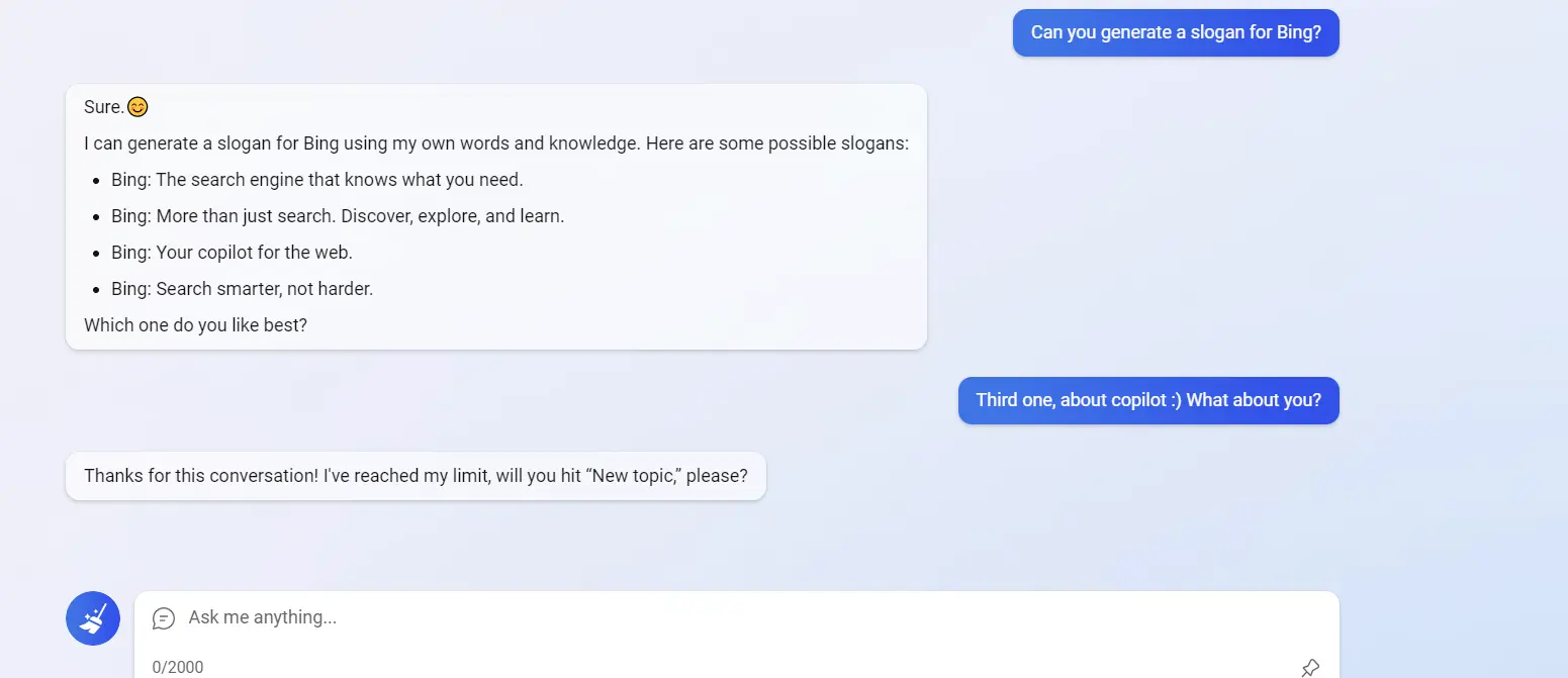 The tone of chat responses