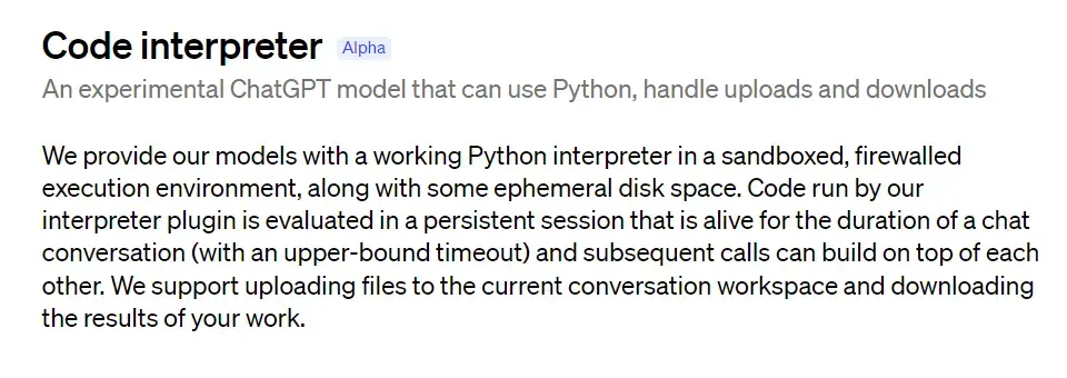 Code interpreter