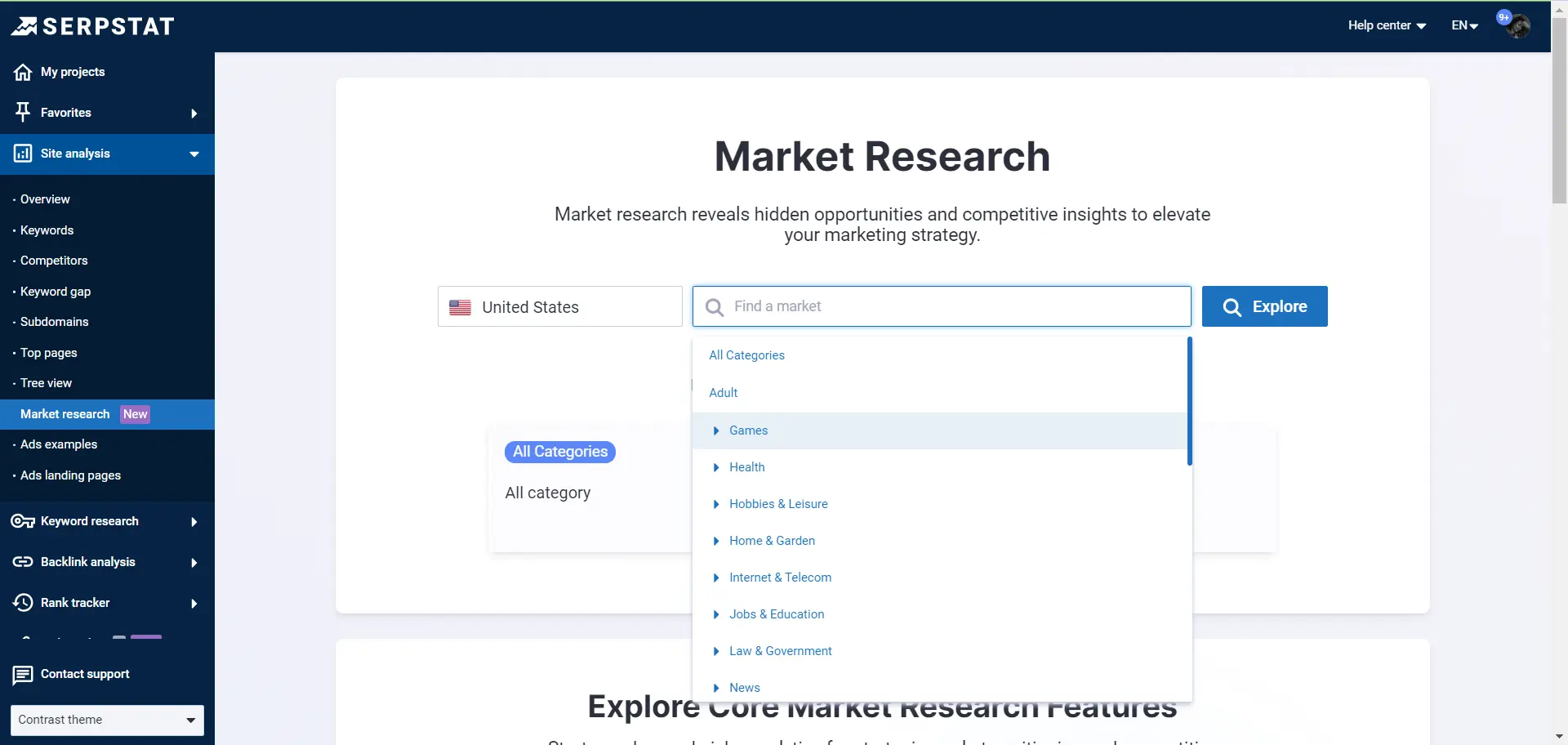 Market Research tool