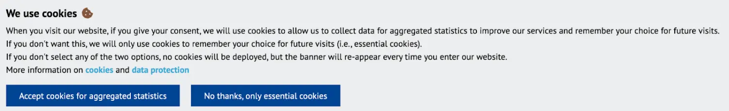 Cookie banner 