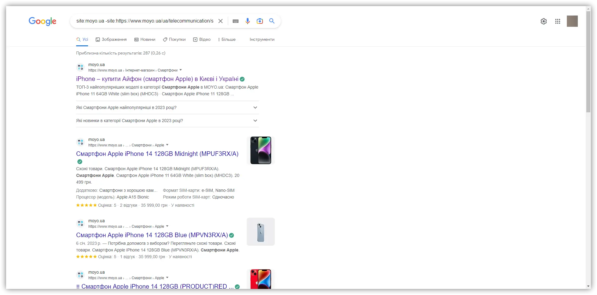Оператор: site: -site: intext:"""