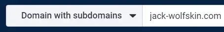 Enter the competitor's domain