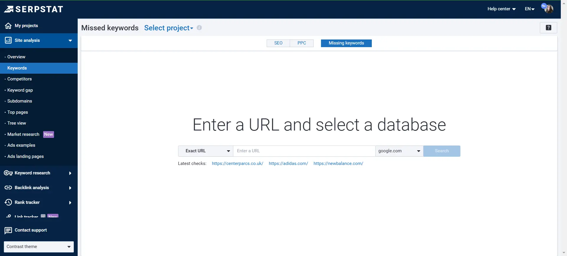 Missing keywords in URL analysis