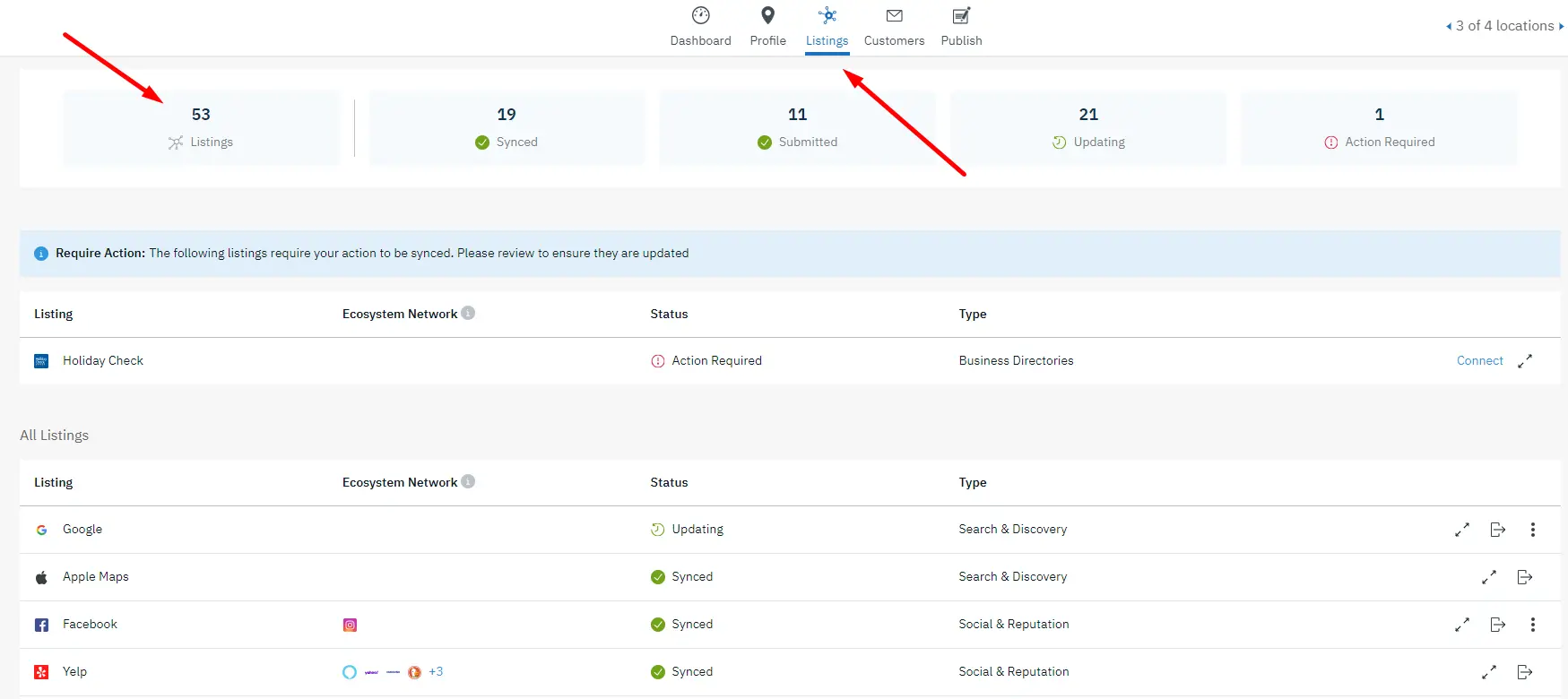 Лістинги Serpstat Local Seo