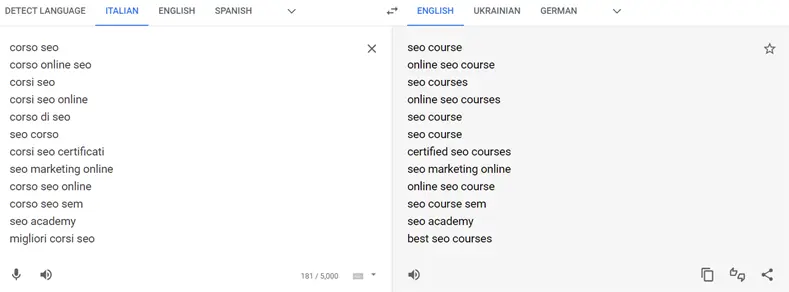 Check the translation