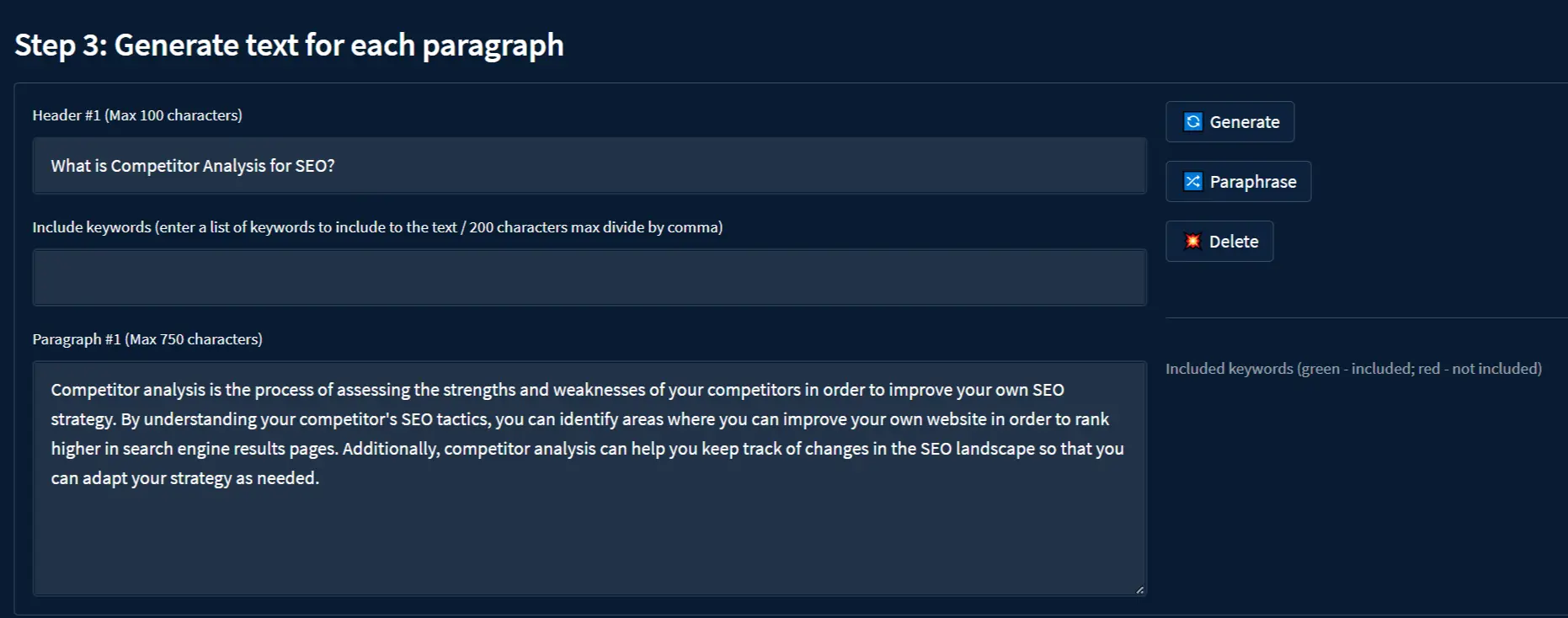Article builder tool