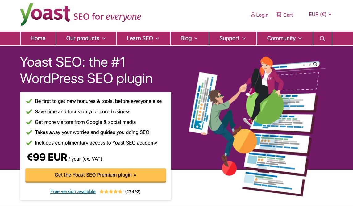 Yoast SEO plugin for WordPress