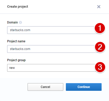 Create a project in Serpstat Rank Tracker tool