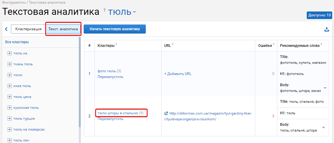 Определяем релевантность текста поисковым запросам