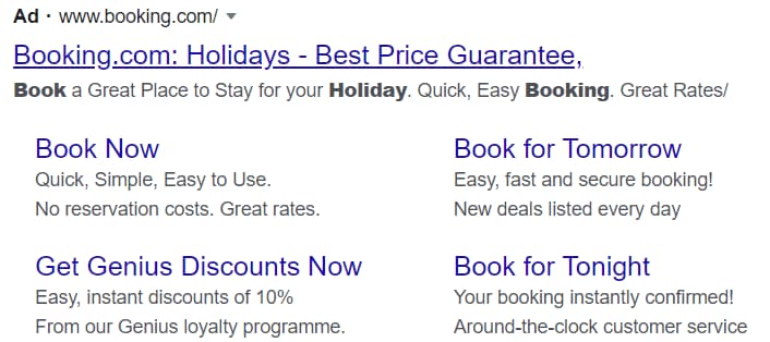 google ad example