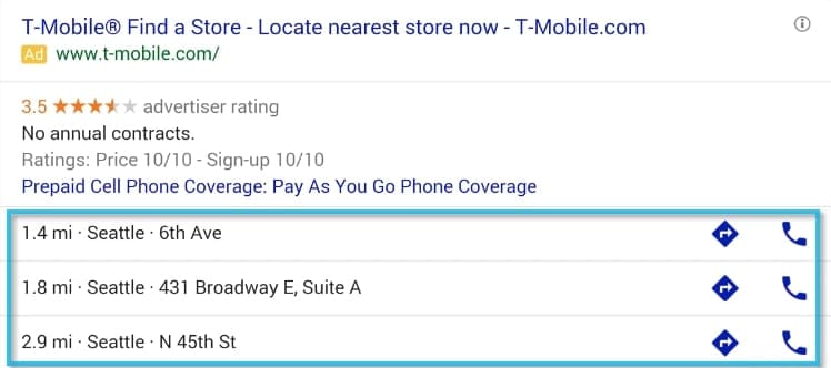 Location extensions