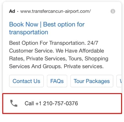 Call extensions