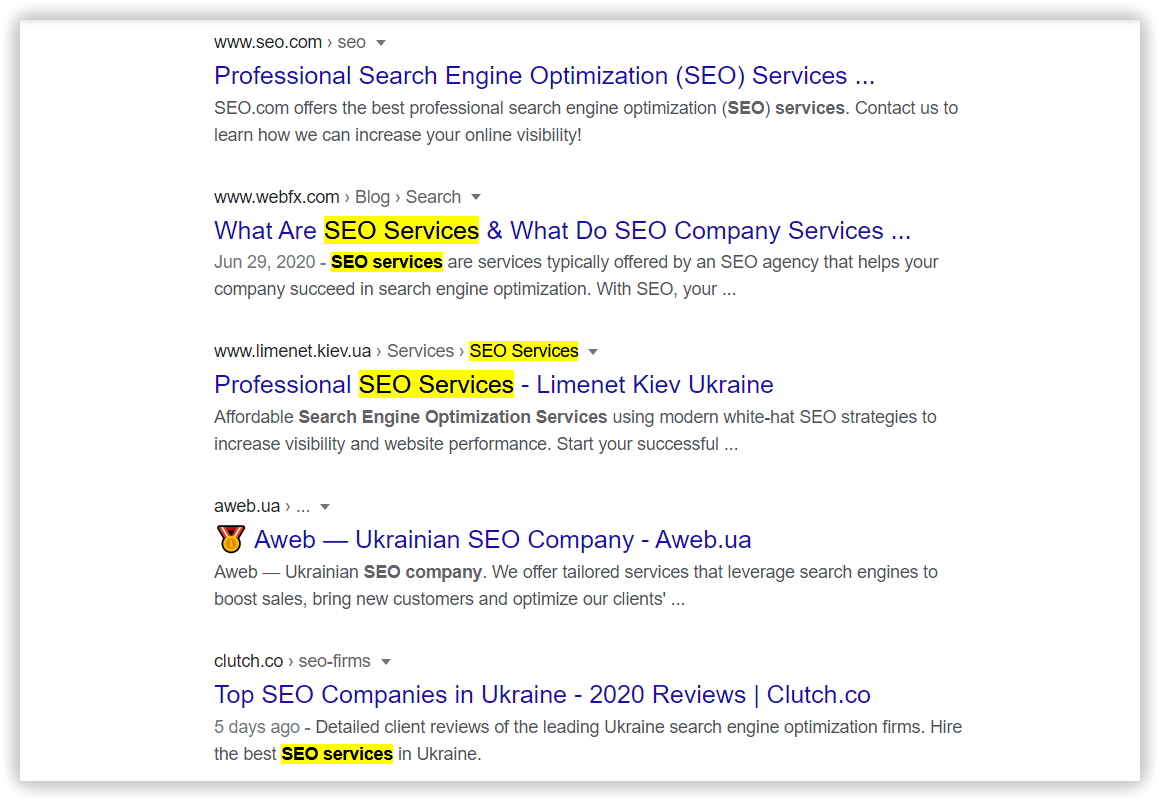 check keywords included in the Title