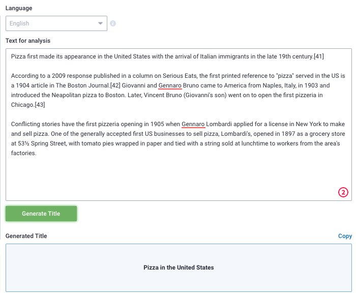 Serpstat Title Generation tool