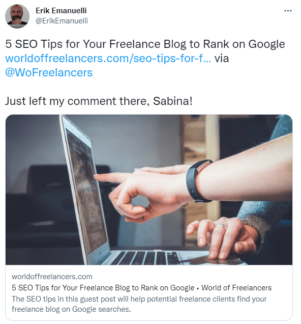 Sharing Their Content on Social Media