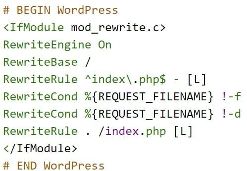 файл htaccess для WordPress