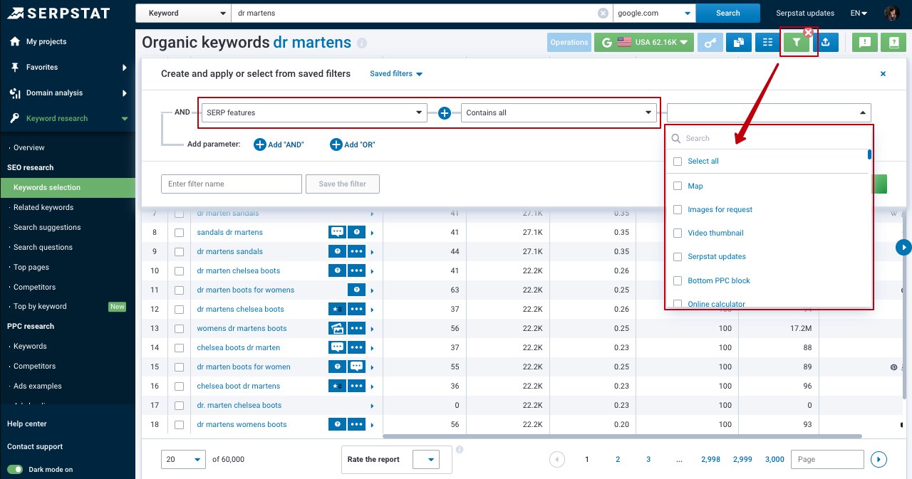 seo reports from serpstat
