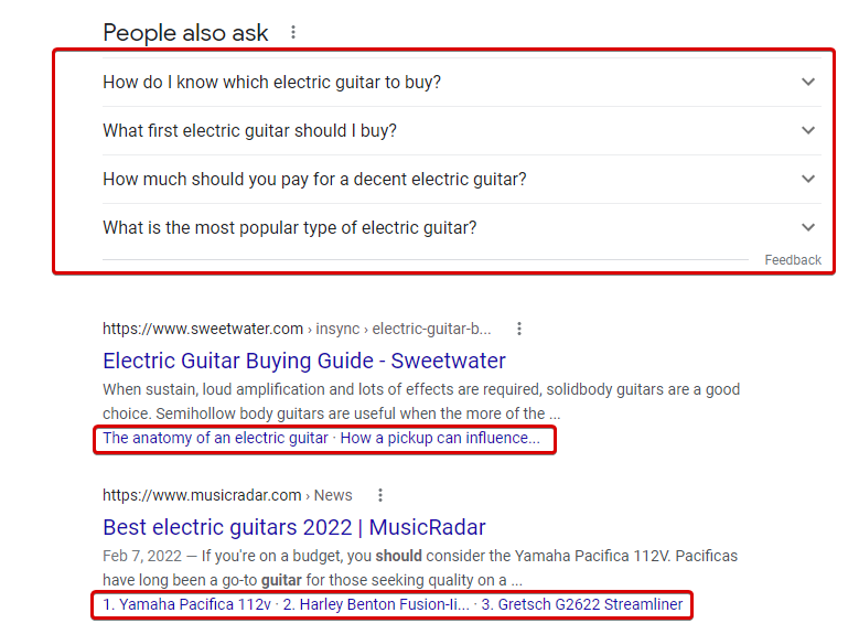 An example of how schema markup is displayed on Google SERPs