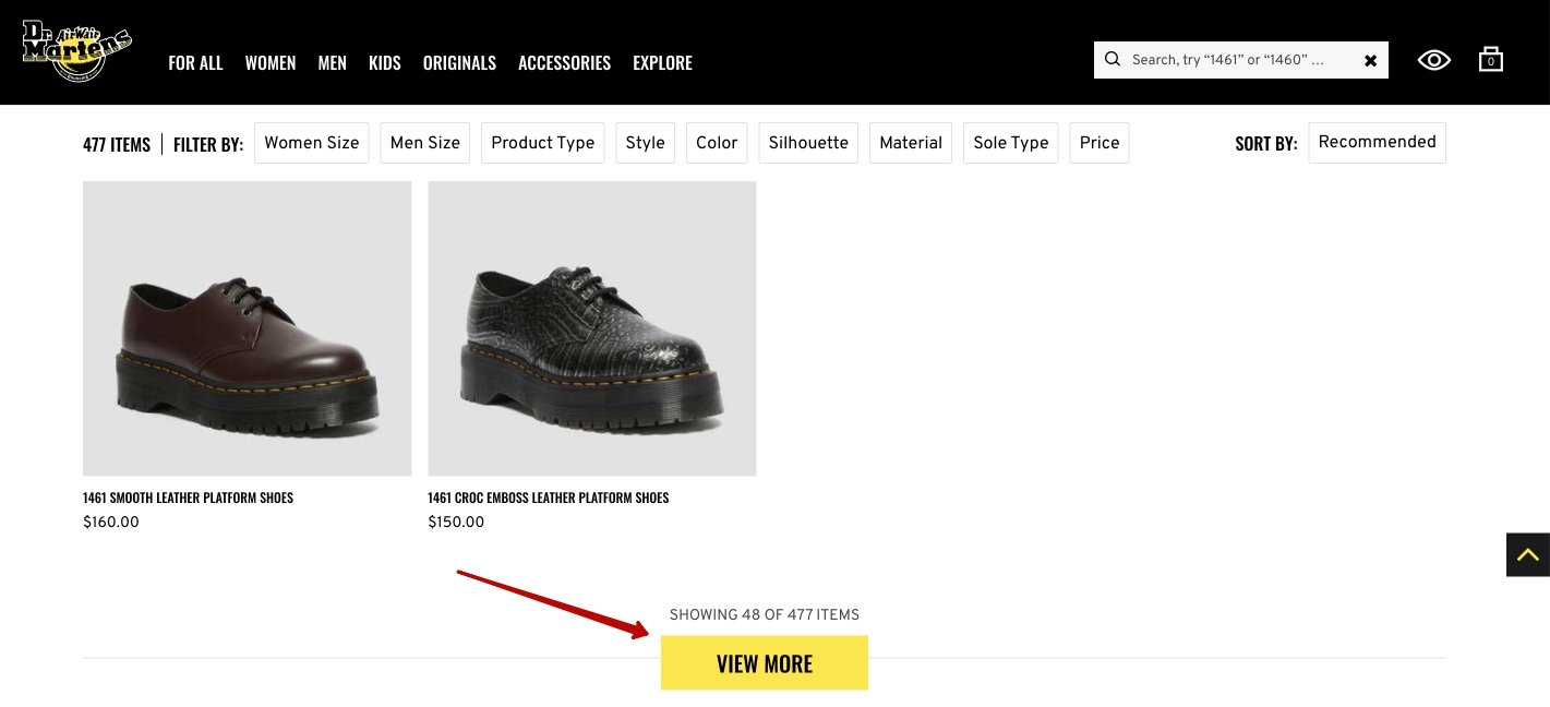 Pagination: Load More/View More