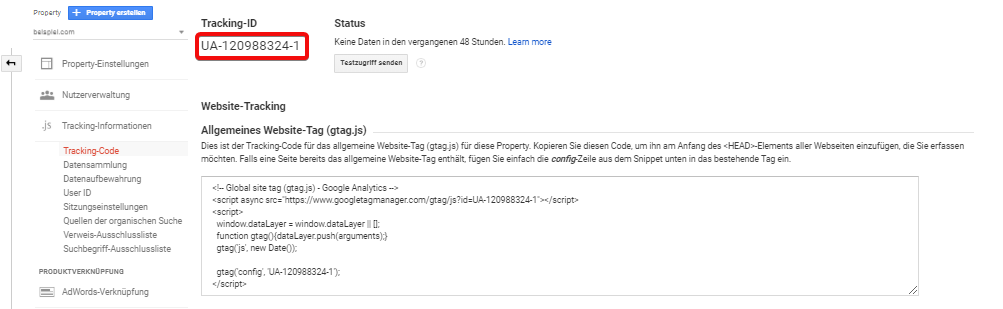 Variable Google Analytics