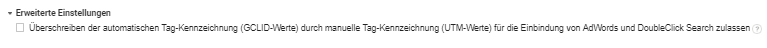 Erweiterte Einstellungen