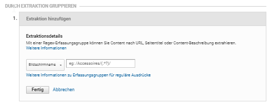 Extraktion verwalten