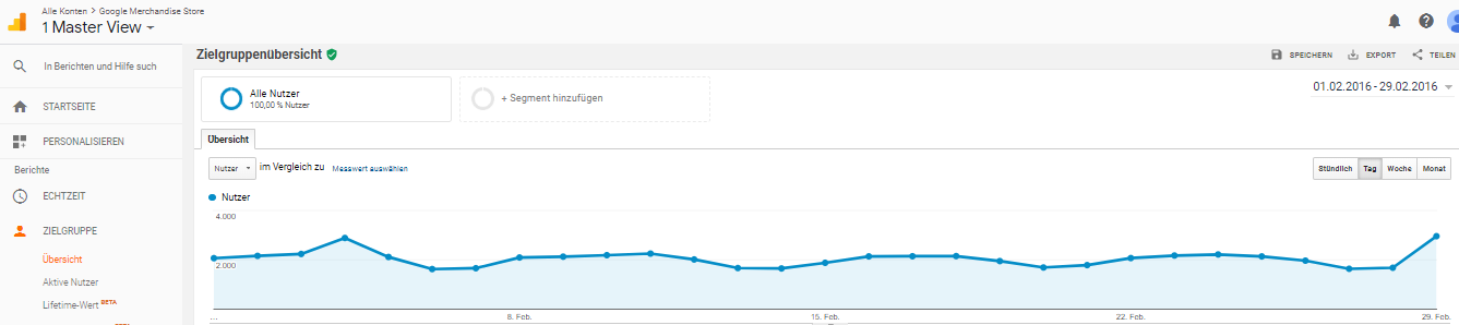 Google Analytics Zielgruppe