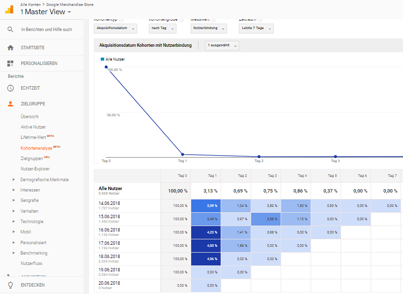 Google Analytics Kohortenanalyse