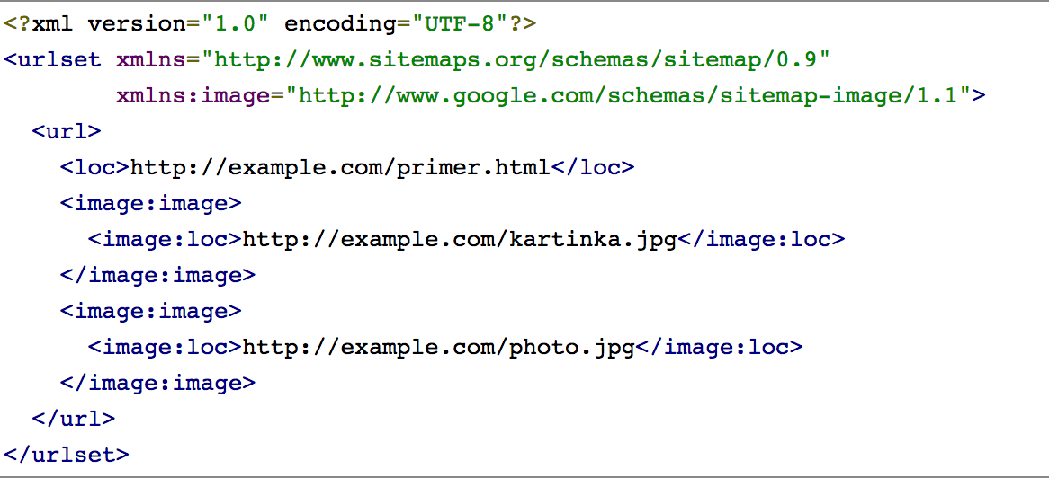 Beispiel sitemap-image.xml