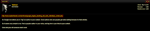 Black Hat SEOs authorship manipulation