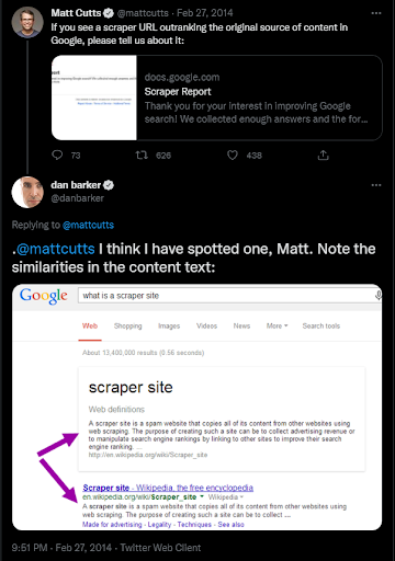 Matt Cutts twitter