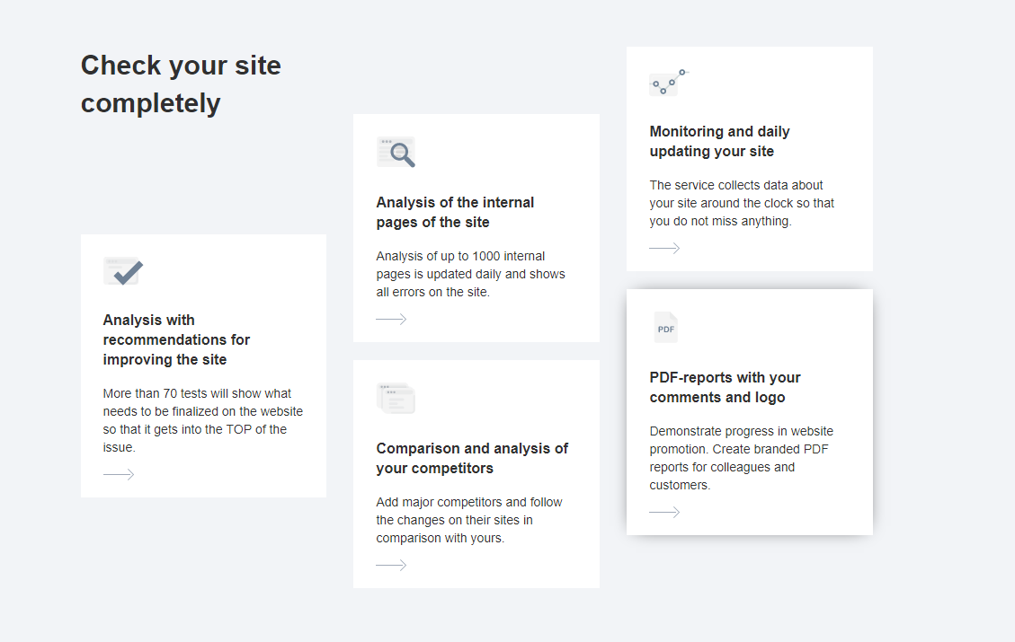 Full site SEO analysis online