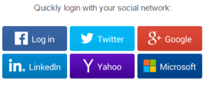 Quick login with social networks using Gigya