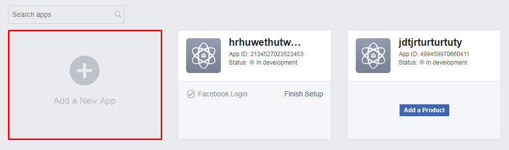 Adding an application in Facebook for Developers