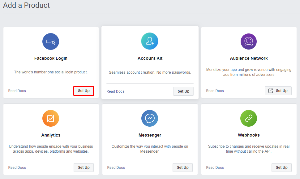 Facebook login integration